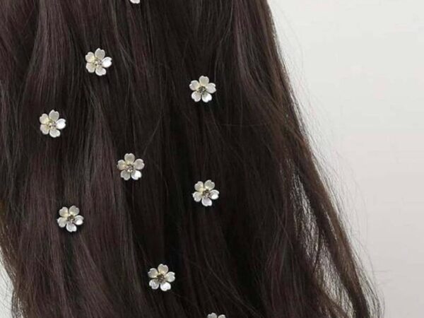 Mini white flowers for hairstyle